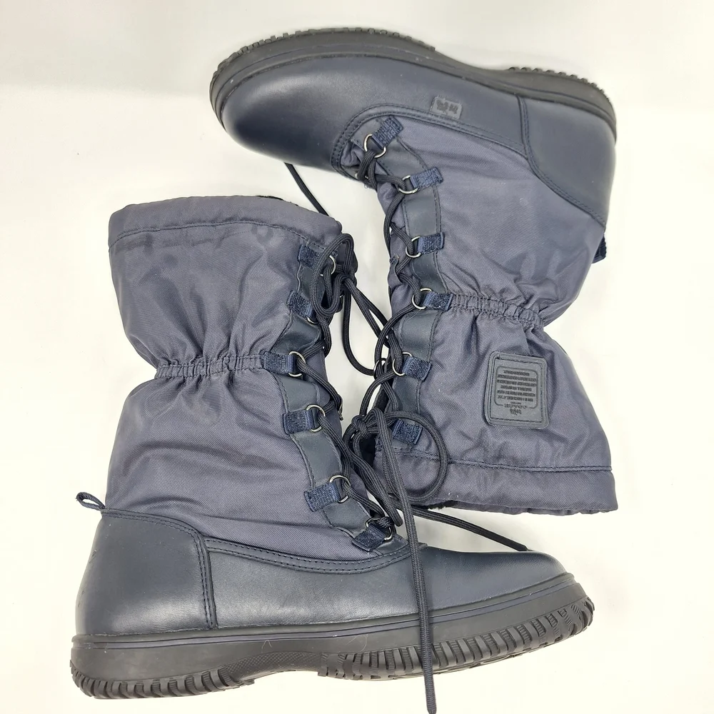 Coach Navy Winter Boots Teddy Bear Lining A9177 Sage
